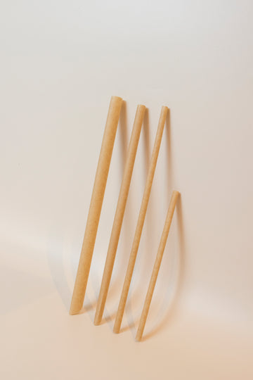Sugar Cane Straws PLA Free - Long Size (21cm) -  5mm Box of 500