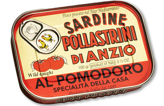 Pollastrini Sardines Tomato & Olive Oil (100g)