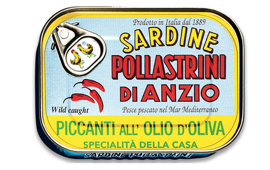 Pollastrini Sardines Chilli & Olive Oil (100g)