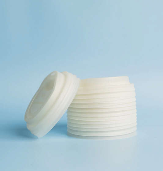 Commercially Compostable Cup Lids (PLA) 80mm for 8oz Cups