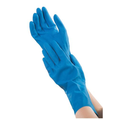 Allcare Glove Silverlined Latex Blue - PK of 12