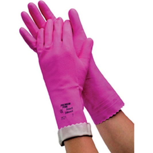 Ansell Gloves Premium Sliverlined Pink - PK of 12
