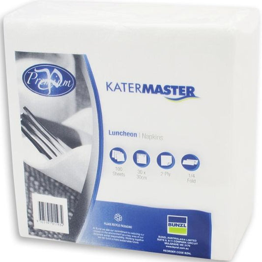 Katermaster Napkin Lunch 2pl 1/4 White - CT of 2000
