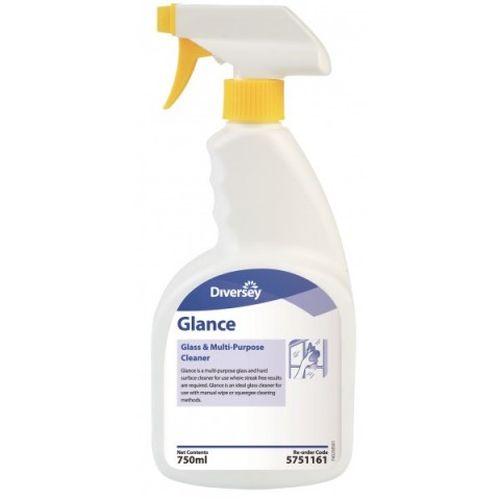 Diversey Glance Glass Cleaner With 3 Triggers 750ml - CT of 9