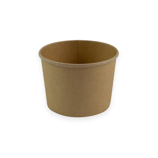 Sustain Paper Round Bowl/Container Kraft Brown 8oz 90mm - CT/1000