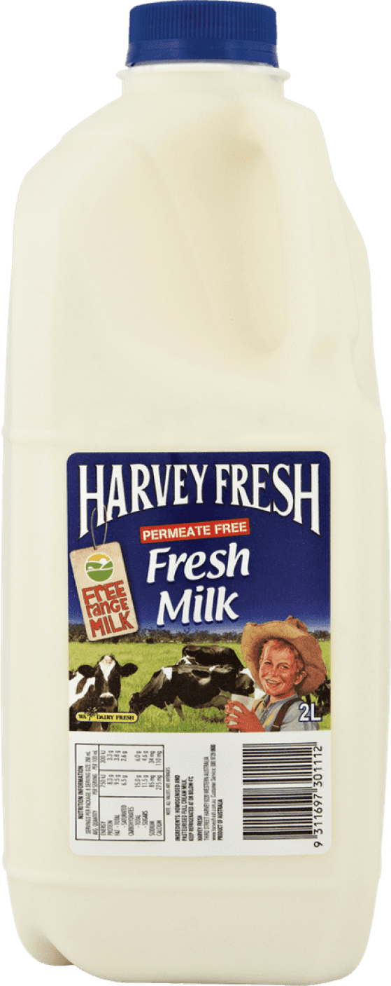 Harvey Fresh Free Range Full Cream Milk (2L)