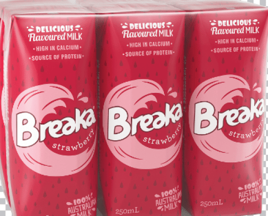 Breaka Flavoured Milk UHT Strawberry (6 x 250ml)