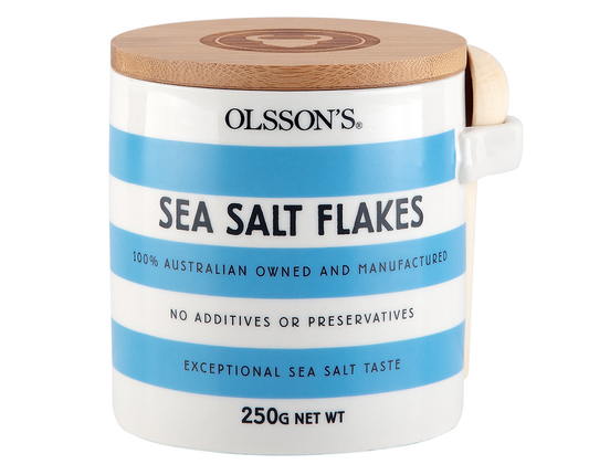 Sea Salt Flakes Stoneware Jar (250g)