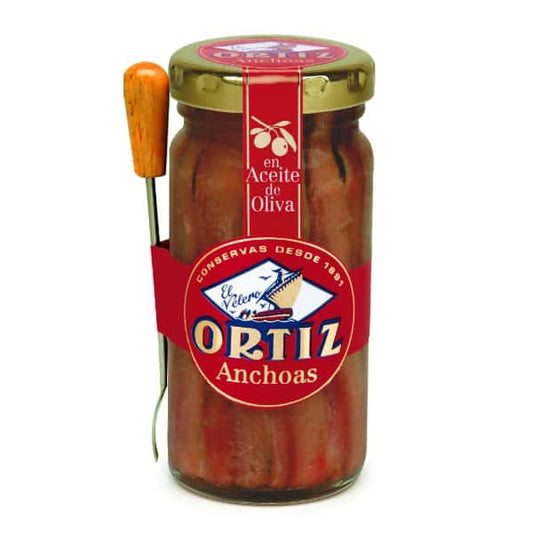 Ortiz Anchovies in Olive Oil (95g Jar)
