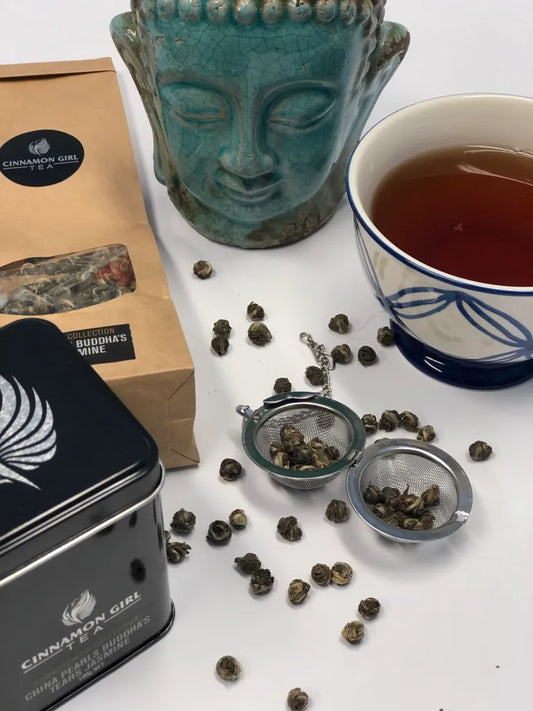 China Pearls Buddha’s Tears Jasmine Tea Caddy - Don Massimo Coffee
