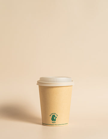 Home Compostable Coffee Cups 8oz 1 Colour Design (Single Wall)