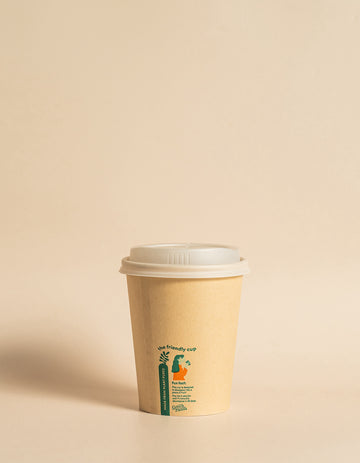 Home Compostable Coffee Cup 3 Colour Design 8oz (Single Wall)