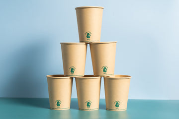 Home Compostable Coffee Cups 16oz 1 Colour Design (Single Wall)