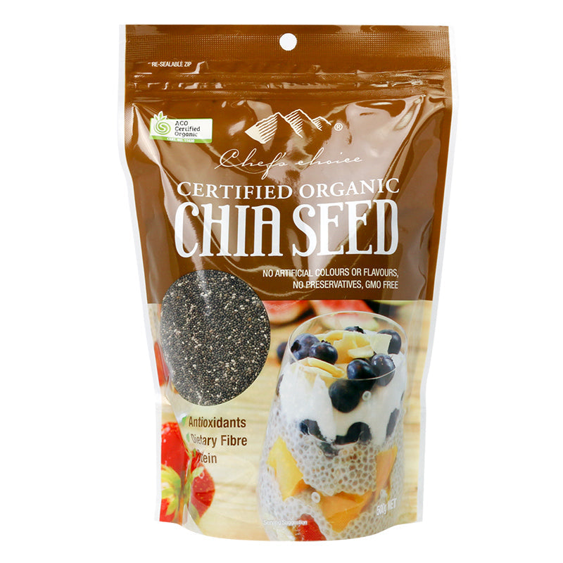 Chef's Choice Organic Black Chia Seeds (500g)