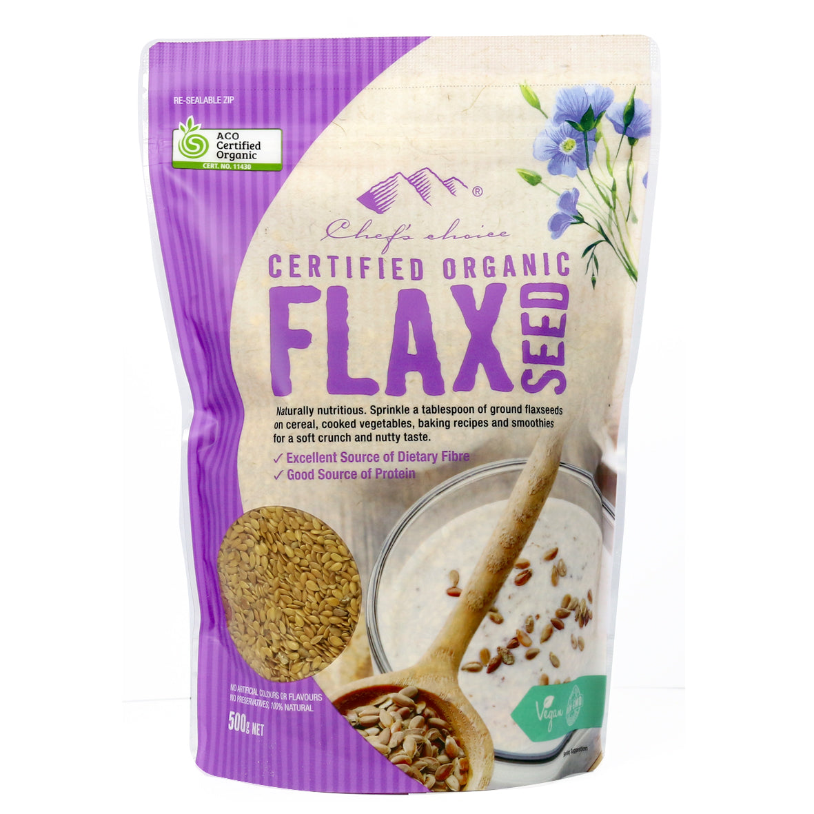 Chef's Choice Organic Golden Flaxseed (500g)