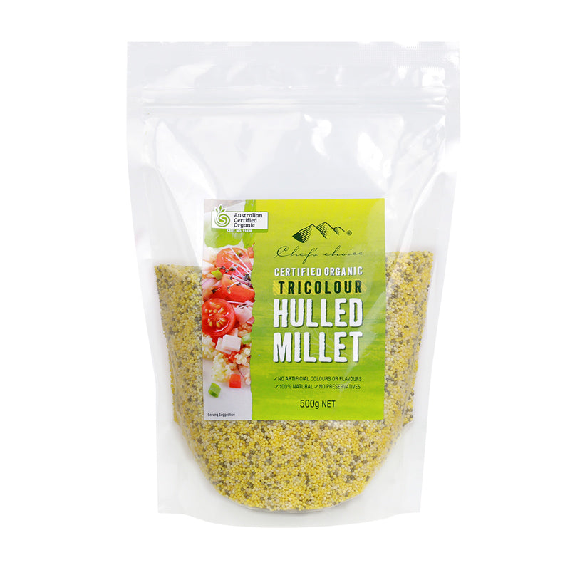 Chef's Choice Tri Coloured Organic Huilled Millet (500g)