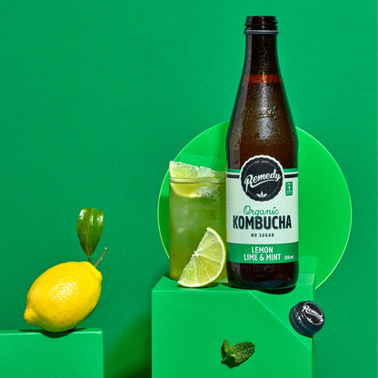 Remedy Kombucha Lemon Lime & Mint - 12 x 330ml