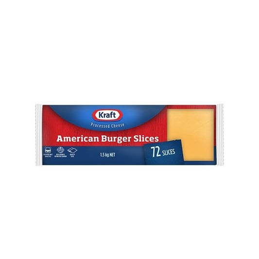 Kraft American Burger Cheese 72 Slice (1.5kg)