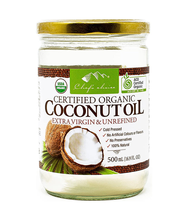Chef's Choice Organic Unrefined Coconut Oil (500ml)