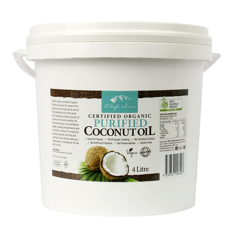 Chef's Choice Organic Purified Coconut Oil (4L)