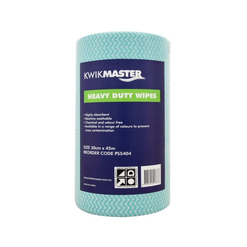 Cleaning Wipes Heavy Duty Perforated Roll Green (30 X 45cm)