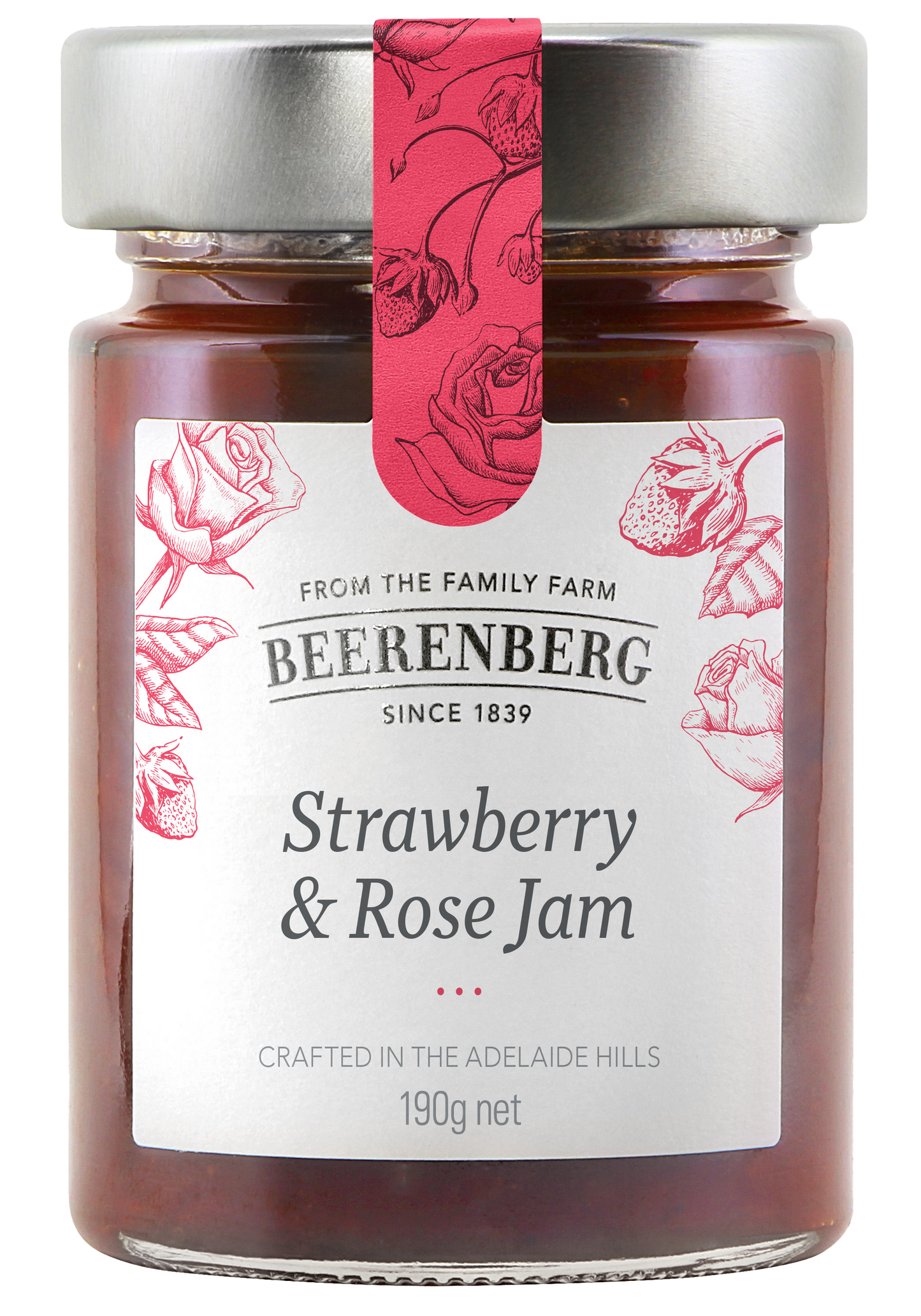 Strawberry and Rose Jam (8 x 190g)