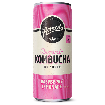 Remedy Kombucha Raspberry Lemonade (24 x 250ml)