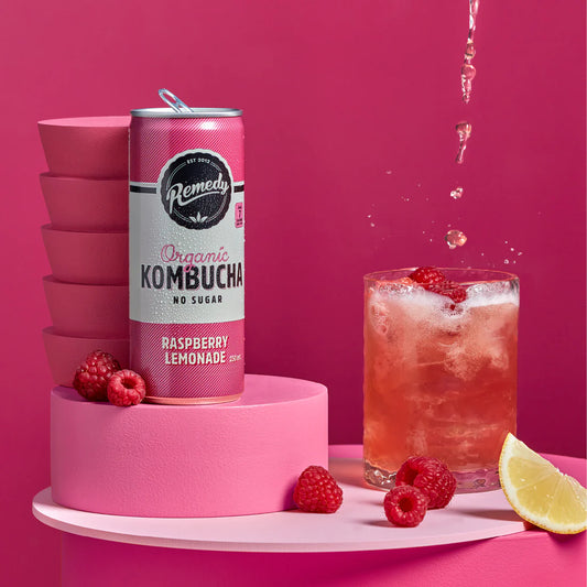 Remedy Kombucha Raspberry Lemonade (24 x 250ml)