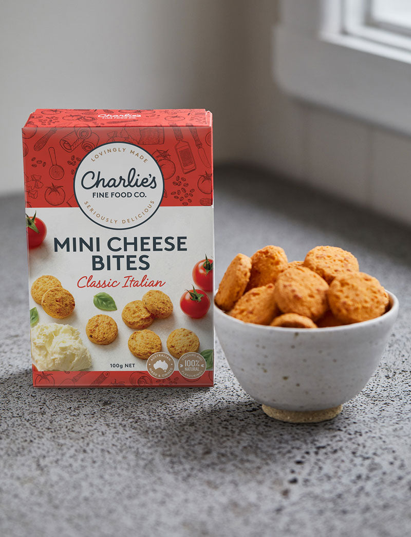 Charlie’s Mini Cheese Bites - Parmesan Tomato