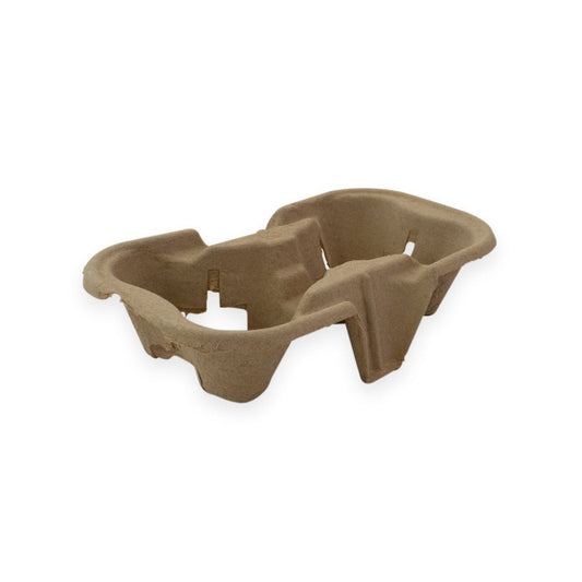 Drink Tray Pulp Moulded (2 Cup)