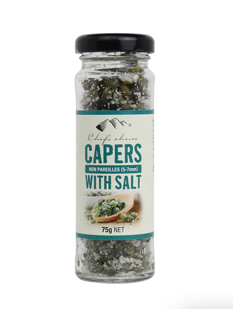 Chefs Choice Capers Non Pareilles with Salt (75g)