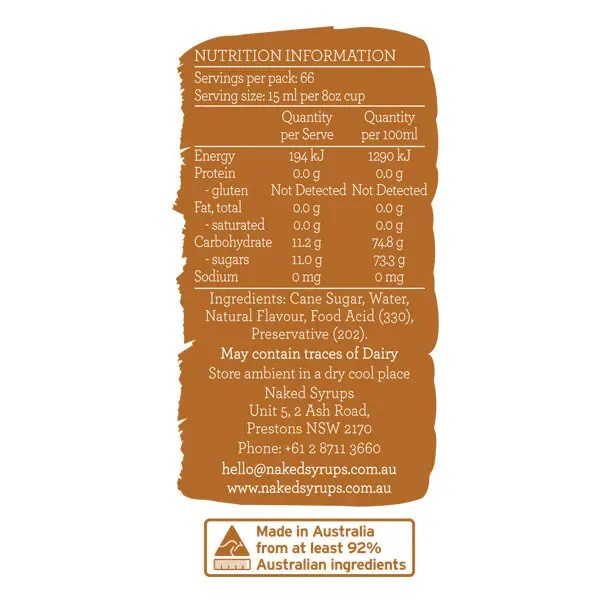 Naked Syrups Gingerbread Flavouring 1Ltr