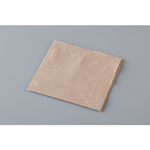 Sustain Recycled Paper Cocktail Napkin Quilted Kraft Brown 1/4 Fold - CT of 2000