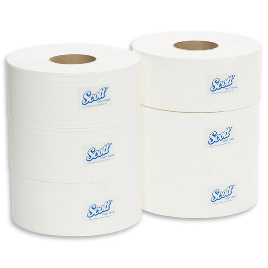 Scott Jumbo Toilet Paper Roll 1ply White 600m - CT of 6