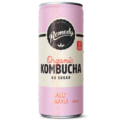 Remedy Kombucha Pink Apple (24 x 250ml) | Subscription