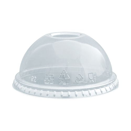 Revive Dome Lid Rpet Clear Round Hole 12oz - CT/1000