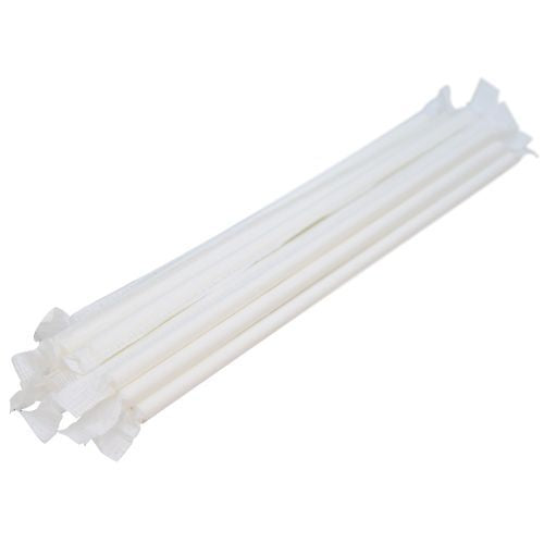 Sustain Paper Straw Flexible White 210mm - CT/2500