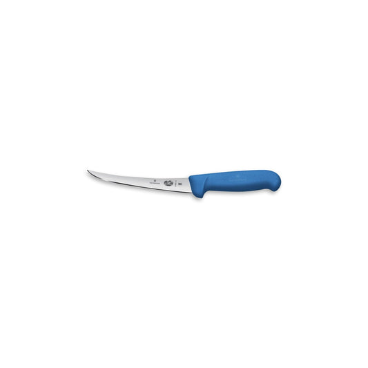 Knife Victorinox Fibrox Boning Narrow Curved Blue 5" - Each