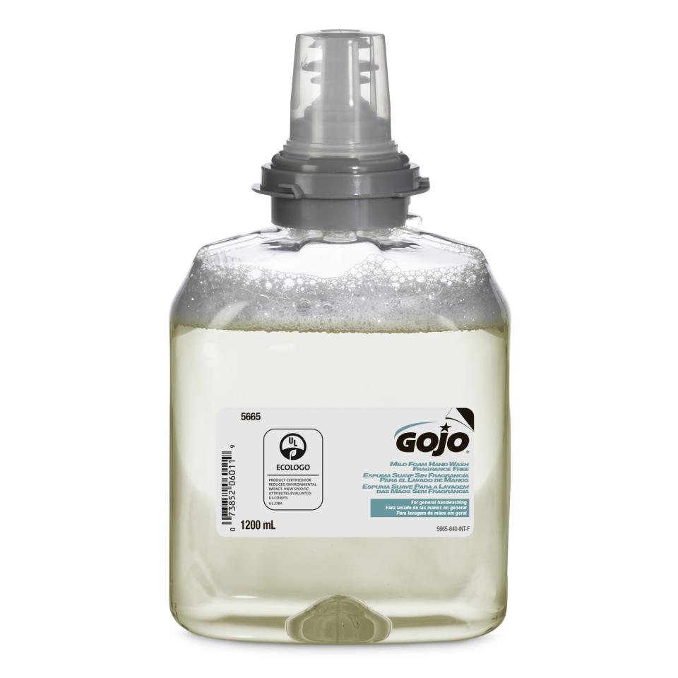 Gojo Mild Foam Hand Wash Fragrance Free 1200mL TFX Refill - CT of 2